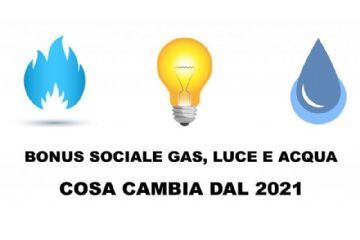 Bonus gas, luce e acqua: automatici dal 2021
