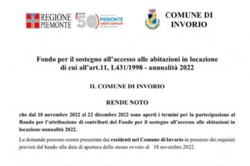 Bando per l’attribuzione di contributi per il sostegno all’accesso alle abitazioni in locazione
